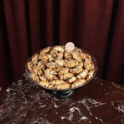 صينية شفافة كرواسون تمر D3678